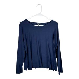 Eileen Fisher‎ Navy Blue Long Sleeve Top